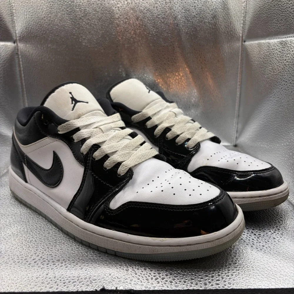 Size 11 Jordan 1 Low SE Concord White Black Mens Lace-Up Shoes DV1309-100